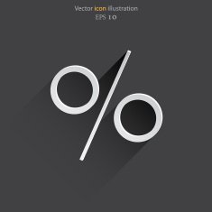 Vector percent web icon N4