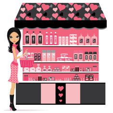 Girl shopping for beauty and cosmetics N2