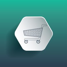 Vector shopping cart icon N7