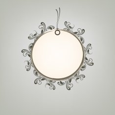 Vintage floral decorated tag