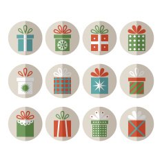 Set of flat gift packages Christmas gifts N2