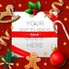 Christmas sale poster vector illustration