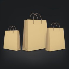 3d blank shopping bags N8