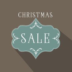 Christmas sale flat design ornament N2