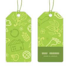 Vector environmental vertical stripe frame pattern tags set