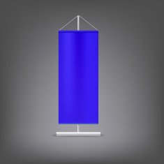 Blue advertising stand Blank vector illustration N2