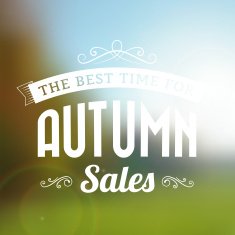 time for autumn sales typography poster