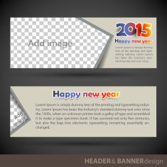 Banner template for new year 2015