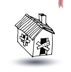 ruin House icon vector illustration N4