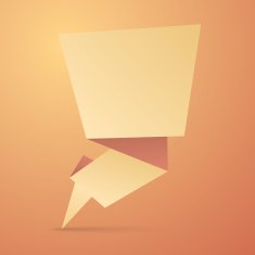 Origami speech bubble N18