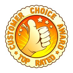 Customer choice award emblem