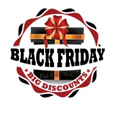 Elegant black with gold stamp for Black Friday
