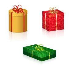 colored boxes with gifts for the holiday N2