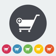 Cart flat single icon N7