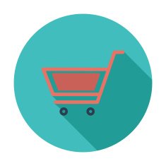 Cart flat single icon N8
