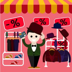 Man chooses perfect clothes and a hat in the store N2