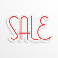 Stylish sticky design with text Sale