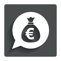Money bag sign icon Euro EUR currency N26