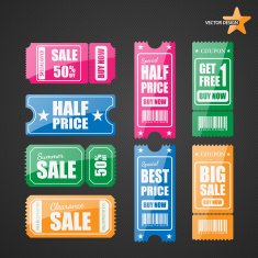 Vector sale tickets N2 free image download