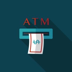 atm flat icon with long shadow N27