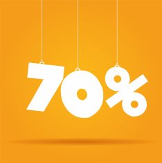 Percentage hanging label N8