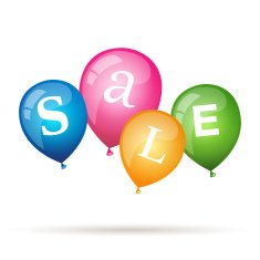 Vector Sale Design with Balloons N5