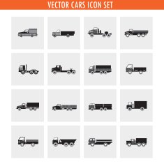 Truck cars icon set Transportation