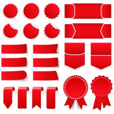 Red Price Tags and Stickers