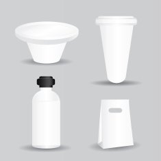 Package white blank for text vector