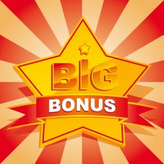 golden star badge with ribbon on abstract background