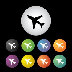 Airplane icon set N2