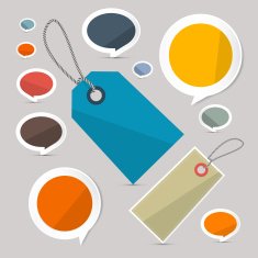 Vector Set of Labels Tags N2
