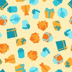 Seamless celebration pattern with colorful gift boxes N4