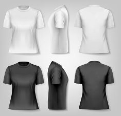Female T-shirts with sample text space Vector N2