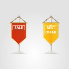 Illustrations of two pennons for sale N2