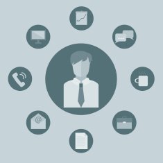 Office worker flat icon N2