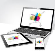 Laptop Tablet and SmartPhone Digital shopping