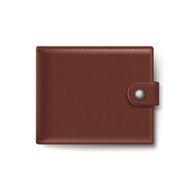 Brown Leather Wallet Isolated on White Background N2