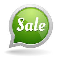 Big green sale speech bubble