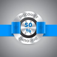 50 discount sale metallic badge