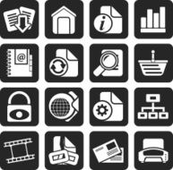 Silhouette Web Site and Internet icons N2