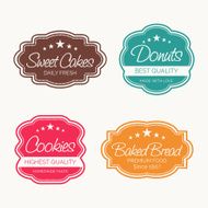 Badge label and sticker for food shop N3