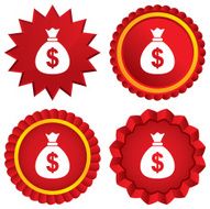 Money bag sign icon Dollar USD currency N24