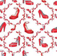 Fashion seamless pattern Womens high heel shoes N2