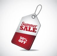 Red and white sale tag