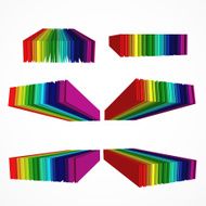 Rainbow colored 3d barcode set