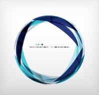 Blue ring - business abstract bubble N4