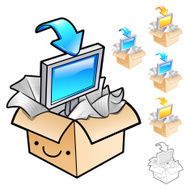 Delivery box packaging Illustration