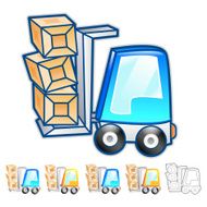 Forklift moving objects Illustration Product and Distribution N2