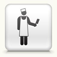 Square Button with Butcher interface icon